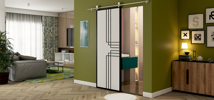 sliding bathroom door installation in Taft